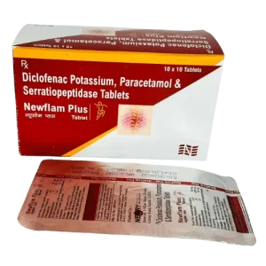 Newflam Plus Tablets (diclofenac potassium, paracetamol & serratiopeptidase)