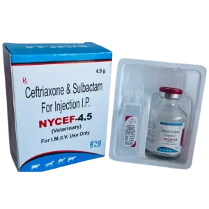 Nycef-4.5 Ceftriaxone & sulbactam for injection I.P